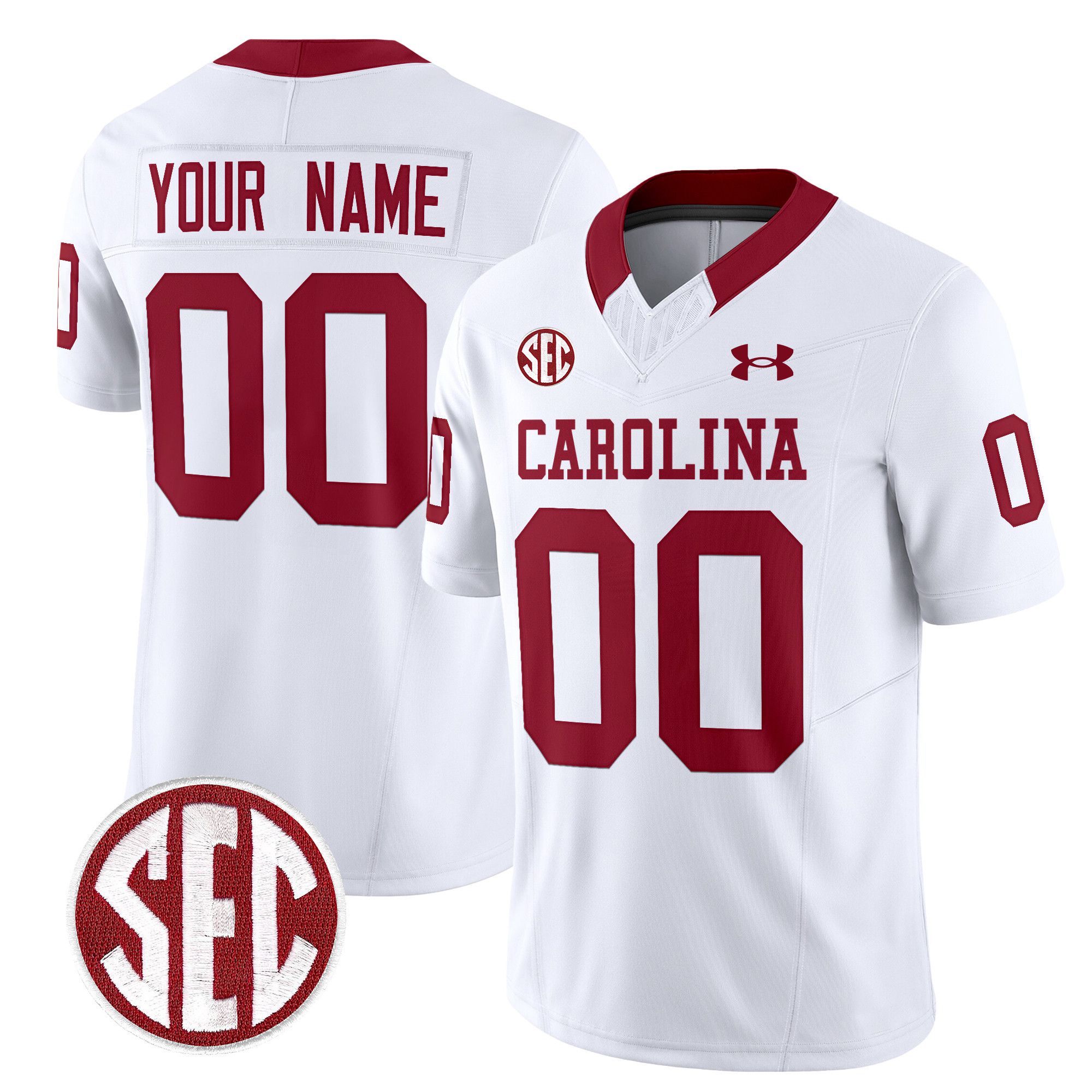 Men South Carolina Gamecocks White 1980 Throwback Vapor Limited Custom NCAA Jersey->customized ncaa jersey->Custom Jersey